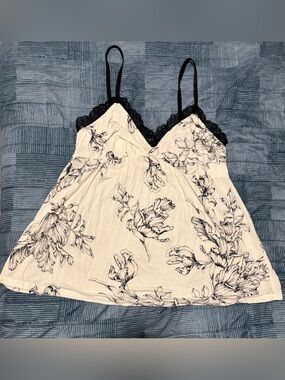 Whimsigoth Lace Trim Babydoll Top Womens Size Medium Y2K Fairy Grunge Goth